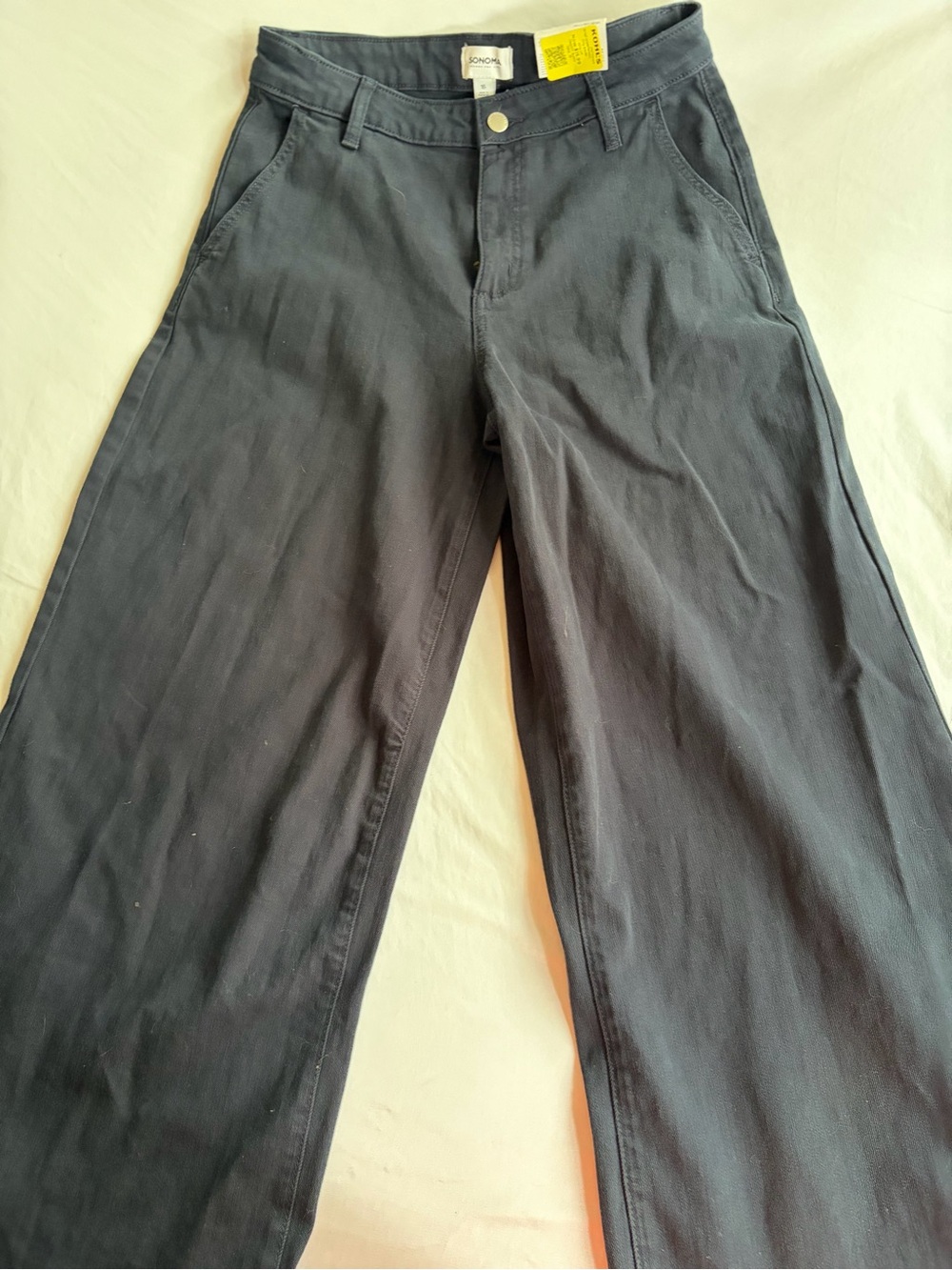 Sonoma Black Wide-Leg Chinos